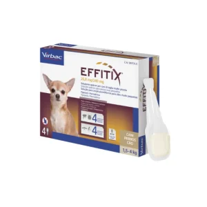 Virbac - Effitix Soluzione Spot-On per Cani da 1,5-4 Kg 4 Pipette da 0,44 ml
