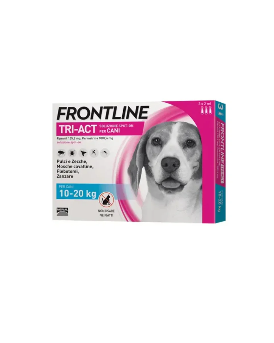 Frontline Tri - Act spot On - per Cani 10 - 20 kg 3 Pipette - immagine 2