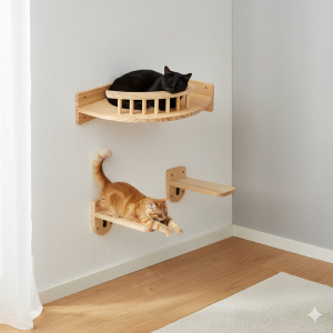 Tiragraffi da parete in legno – piattaforma di osservazione – torre di controllo