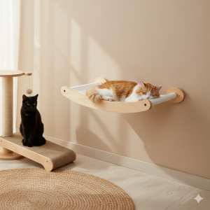 Tiragraffi da parete, legno – castello rampicante