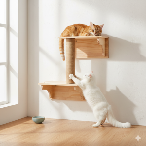 Casetta in legno da parete per gatti – maisonperchée