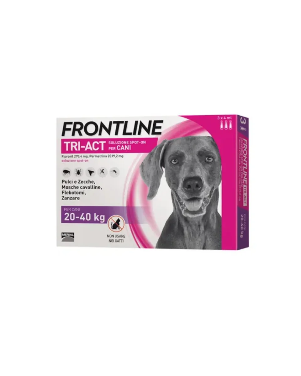 Frontline Tri - Act Spot On - per Cani 20 - 40 kg - 3 Pipette - immagine 2