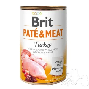 Brit Umido Cane patè e pezzi di Tacchino