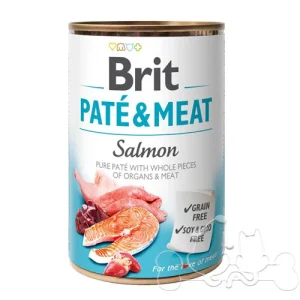 Brit Umido Cane patè e pezzi di Salmone