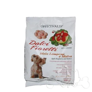 Officinalis Dolci Fioretti Mela Lampone e Malva  biscotti per cani