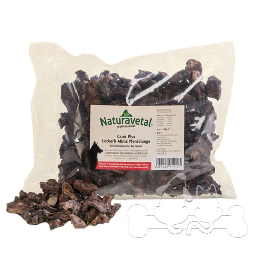 Naturavetal Canis Plus Bocconcini di Polmone di Cavallo Snack per Cani - immagine 2