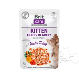 Brit Care Umido Gatto Bustine Kitten Tenero Tacchino