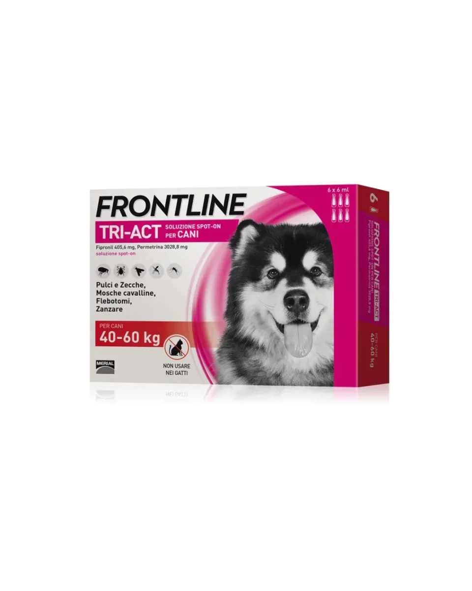 Frontline Tri - Act Spot On - per Cani 40 - 60 kg - 6 Pipette - immagine 2