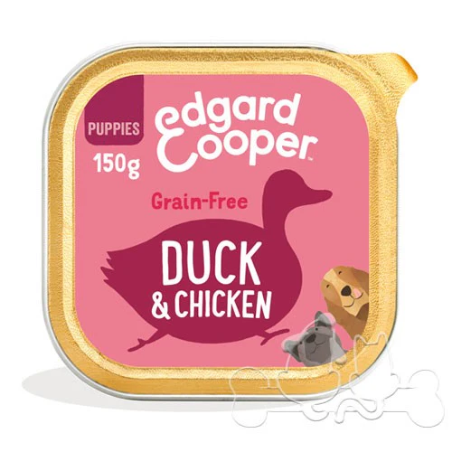 Edgard & Cooper umido cane Puppy Anatra Pollo Broccoli Carote - immagine 2