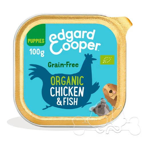 Edgard & Cooper umido cane Puppy BIO Pollo Pesce Carote e Piselli - immagine 2