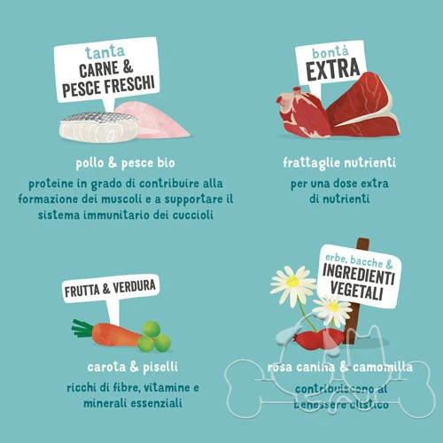 Edgard & Cooper umido cane Puppy BIO Pollo Pesce Carote e Piselli - immagine 4