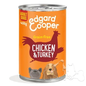 Edgard & Cooper umido cane Adult Pollo Tacchino Mela e Fragola