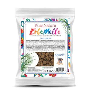 Pura Natura Dalla Grana Erbemelle Pelo e Muta Snack per Cani