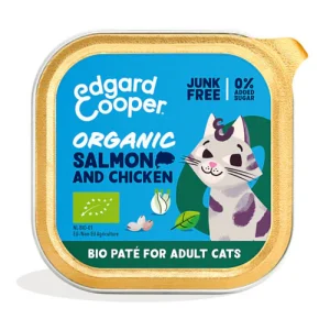 Edgard & Cooper Umido Gatto BIO Adult Salmone Pollo e Semi di Chia PATÈ