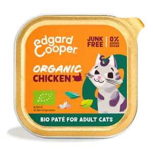 Edgard & Cooper Umido Gatto BIO Adult Pollo Semi di Chia e Ortica PATÈ