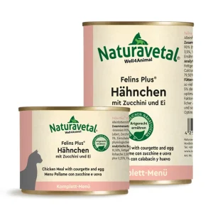 Naturavetal Umido Felins Plus con Pollo Verdure e Uova Menu Completo gatto