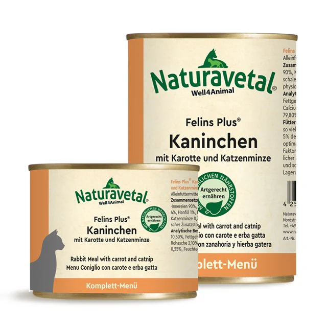Naturavetal Umido Felins Plus Coniglio e Verdure Menu Completo gatto - immagine 2