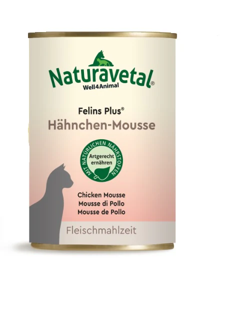 Naturavetal Umido Felins Plus Mousse di Pollo per Gatti