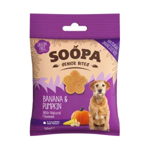 Soopa HEALTHY BITES Banana e Zucca Snack per Cani ANZIANI