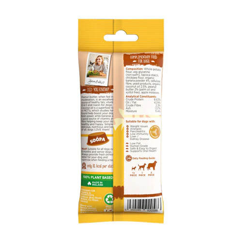 Soopa Dental sticks Banana e Burro di Arachidi Snack per Cani - immagine 3