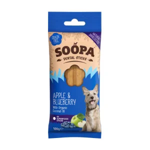 Soopa Dental sticks Mela e Mirtilli Snack per Cani