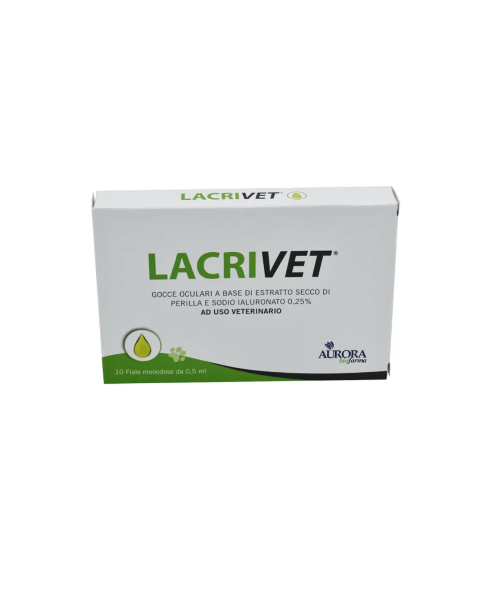 Aurora Biofarma - Lacrivet Gocce Oculari - 10 Fiale da 0,5 ml - ad Uso Animale - immagine 2