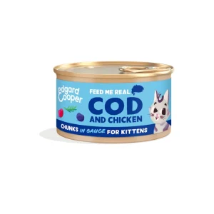 Edgard & Cooper - Cat Kitten Grain Free Merluzzo e Pollo Bocconcini in Salsa 85 g