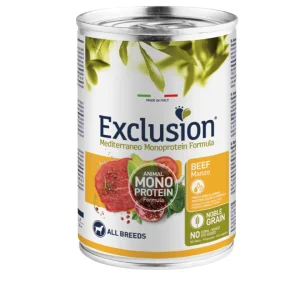 Exclusion - Mediterraeo Monoproteico Noble Grain Dog  Adult All Breed - Manzo 400gr