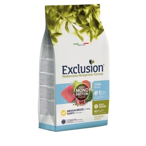 Exclusion - Mediterrane Monoproteico Noble Grain Puppy Medium Breed  - Tonno 12 kg