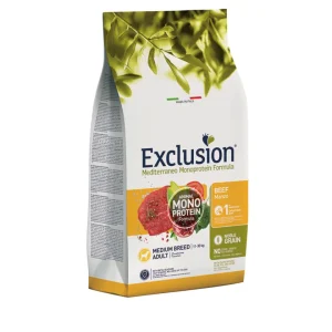 Exclusion - Mediterraneo Monoproteico Noble Grain Dog Medium Adult - Manzo 3kg