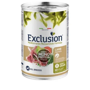 Exclusion - Mediterraneo Monoproteico Noble Grain Dog Adult All Breeds - Agnello 400g