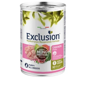 Exclusion - Mediterraneo Monoproteico Noble Grain Dog Puppy Pollo Umido 400gr
