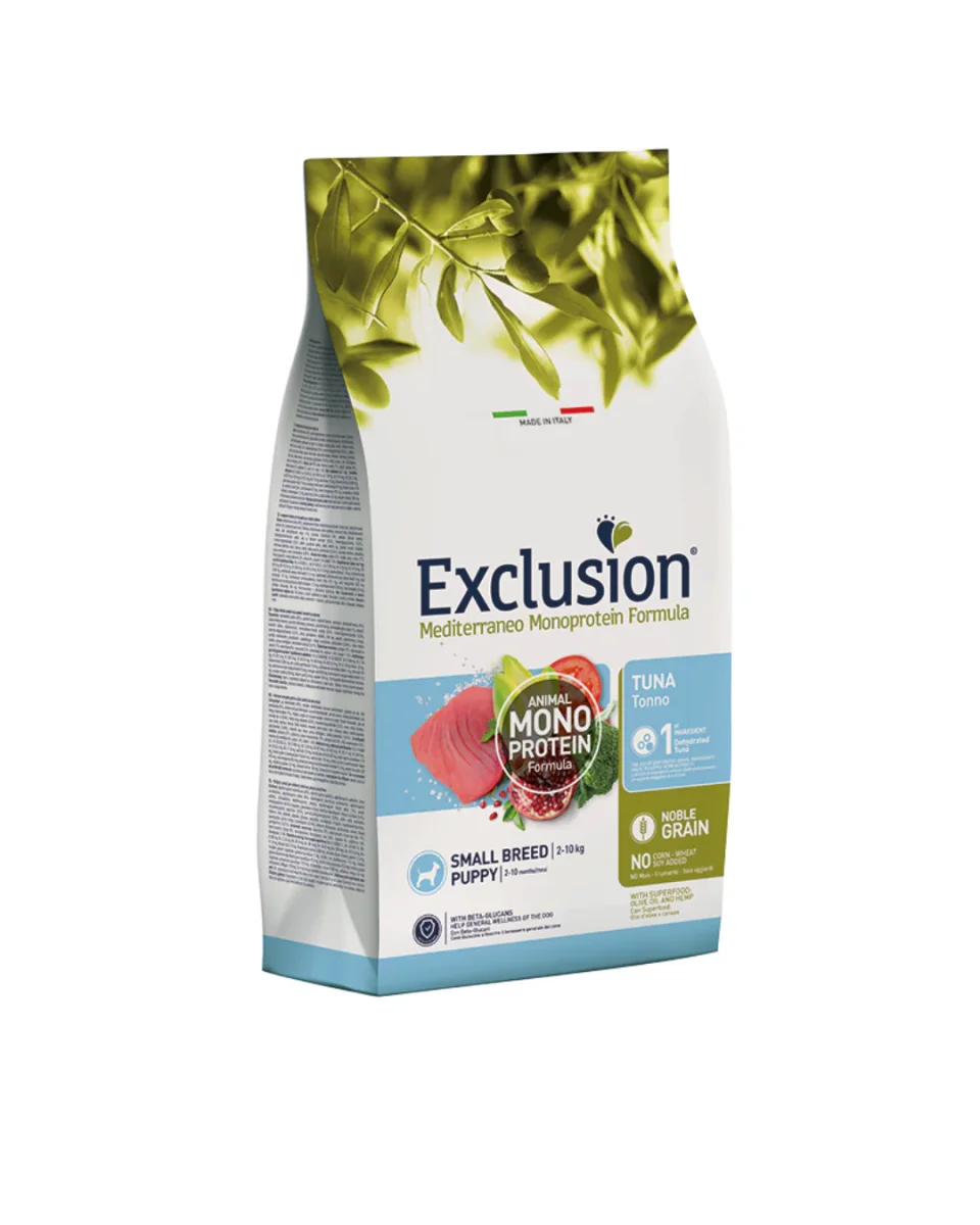 Exclusion - Mediterraneo Monoproteico Noble Grain - Puppy Small Breed - Tonno 2kg - immagine 2