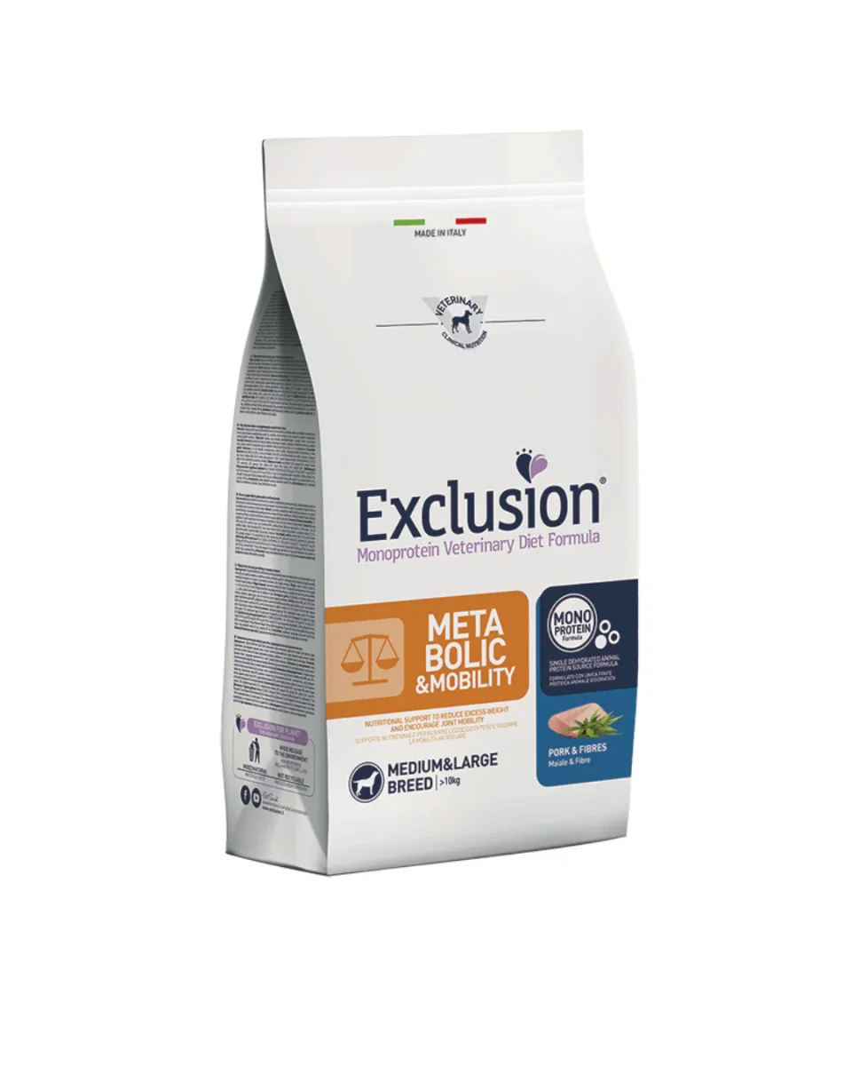 Exclusion - Diet Metabolic&Mobility Medium / Large Breed - Maiale e Fibre 2kg