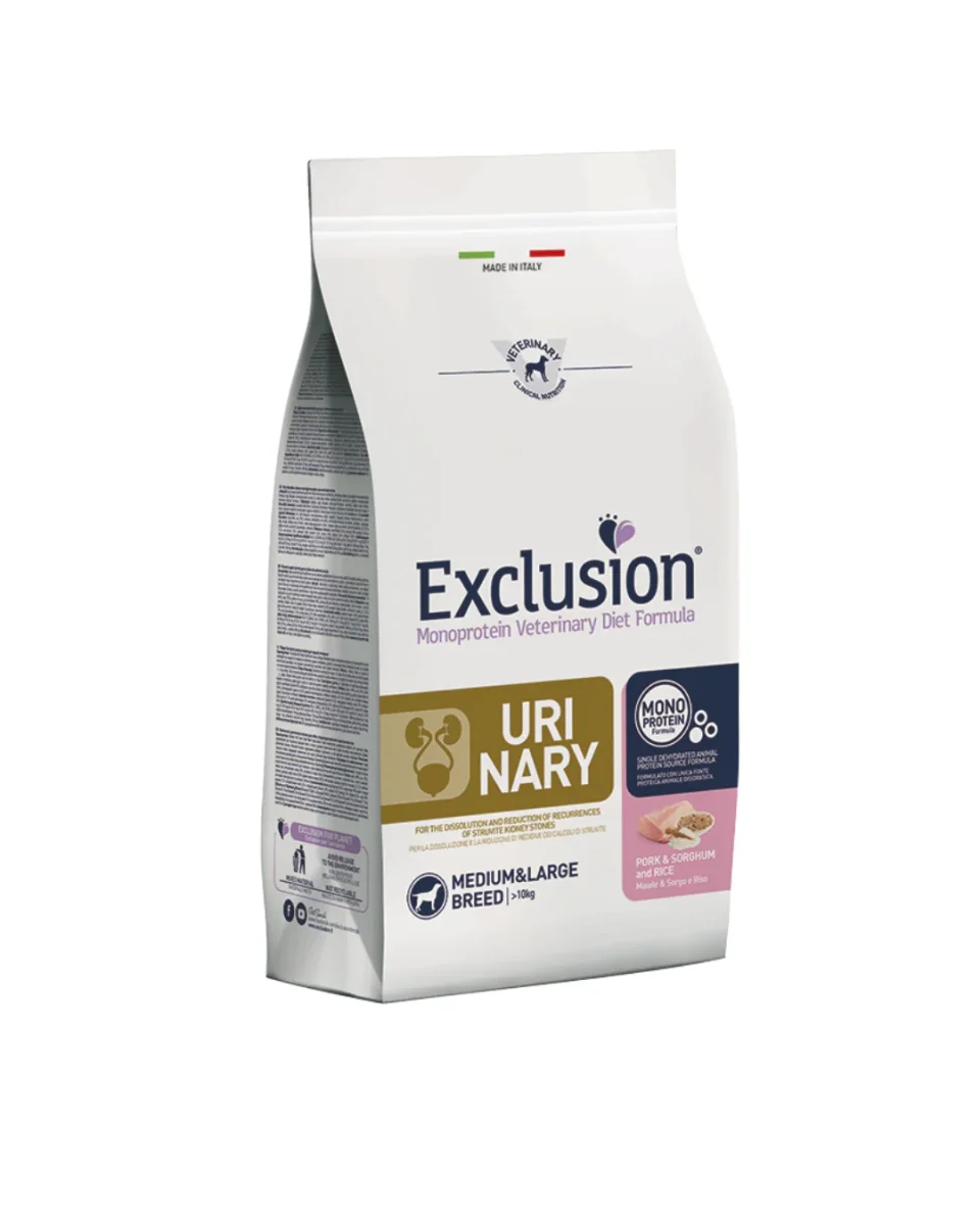 Exclusion - Urinary Medium Breed Adult Maiale Sorgo e Riso 2kg
