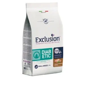 Exclusion - Veterinary Diet Diabetic Small - Maiale Sorgo e Piselli 2kg