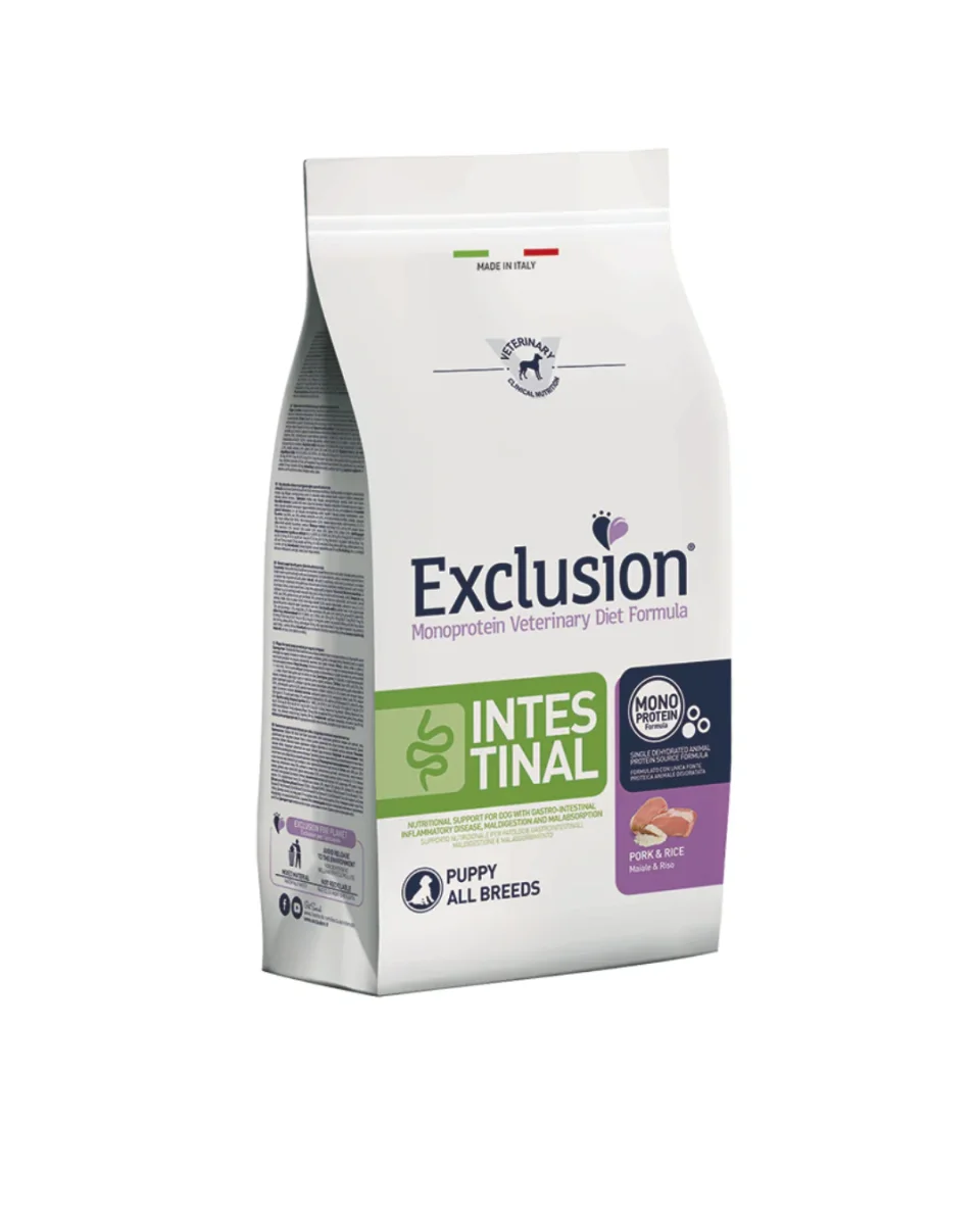 Exclusion - Veterinary Diet Intestinal Puppy All Breed - Maiale e Riso 2kg