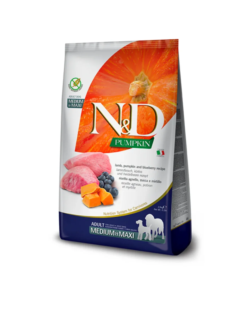 Farmina - N&D - Pumpkin Adult Medium&Maxi - Agnello e Mirtillo 12kg - immagine 2