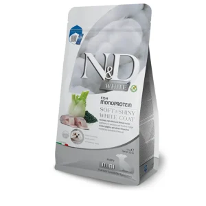 Farmina - N&D - White - Dog Puppy Mini - Spigola, Spirulina e Finocchio 1,5kg