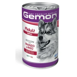 Gemon - Bocconi Dog Adult Maxi - Manzo e Riso 1250gr