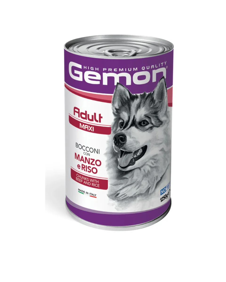 Gemon - Bocconi Dog Adult Maxi - Manzo e Riso 1250gr - immagine 2