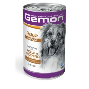 Gemon - Bocconi Dog Adult Medium - Pollo e Tacchino 1250gr