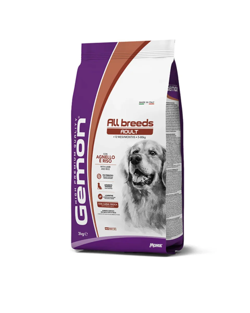 Gemon - Medium Adult - Agnello e Riso 3 kg - immagine 2