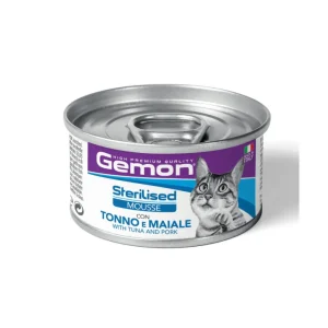 Gemon - Mousse per Gatti Sterilizzati Tonno e Maiale 85gr