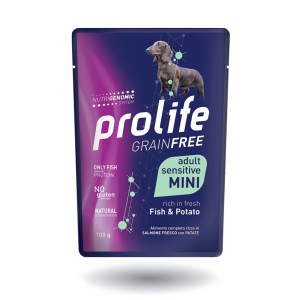 PROLIFE CANE GRAIN FREE SENSITIVE ADULT Mini PESCE & PATATE KG. 7