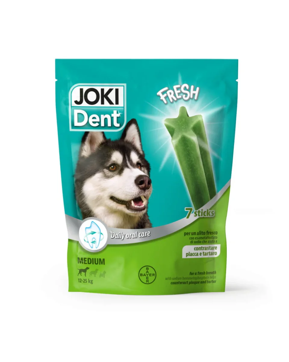 Joki Dent Fresh - Dental Stick Alla Menta - Per Taglia Media - Busta 7 Sticks