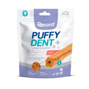 Record Puffydent 5 Snack Morbido Gusto Menta L 120gr per Cani