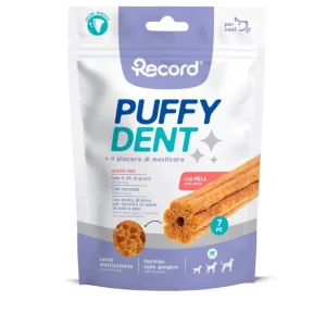 Record Puffydent 7 Snack Morbido Gusto Menta M 105gr per Cani