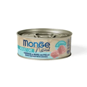 Monge - Natural per Gatti - Fantasia di Mare e Pollo 80 gr