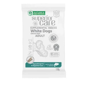 Nature's Protection - Superior Care Snack White Dog Grain Free - Hypoallergenic & Digestive Care - Salmone 110 gr (32 pz)